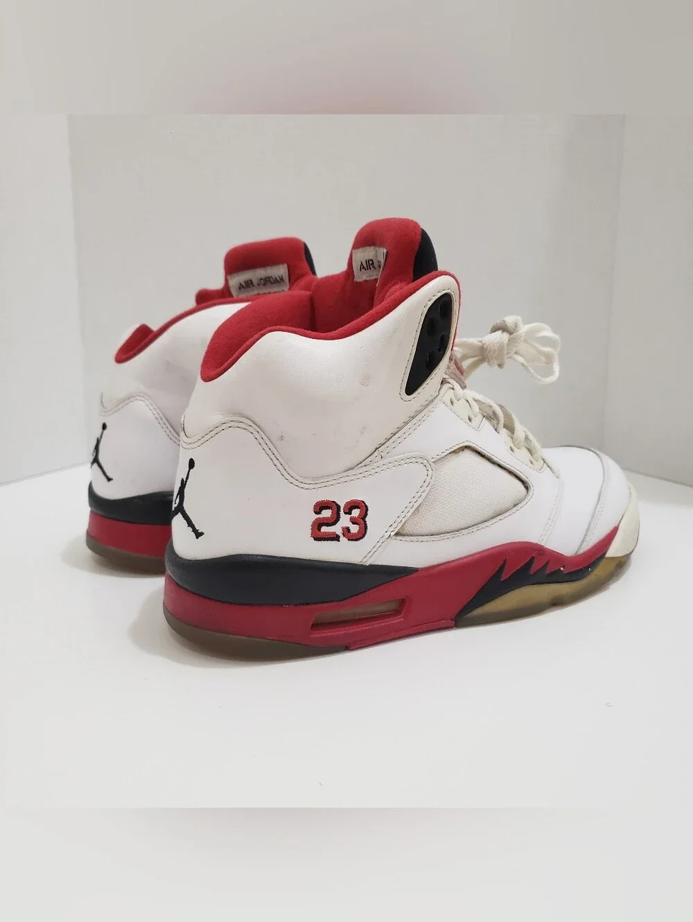 Nike Air Jordan 5 Retro Fire Red Black Tongue 2013 Men’s Size 8 136027-120